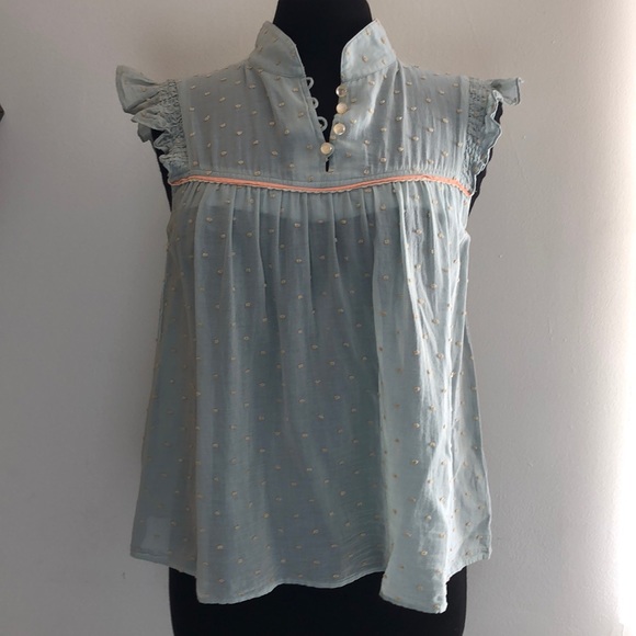 Jouvoich-Hawk Mint Colored Blouse - Picture 2 of 8